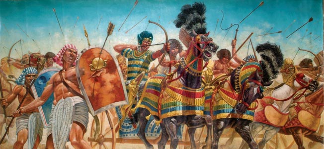 Ramesses II at the Battle of Kadesh / Illustration