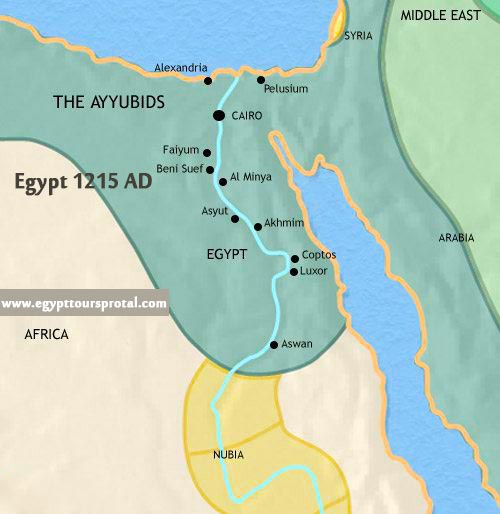 Ancient Egypt Map 1215 AD - Egypt Tours Portal