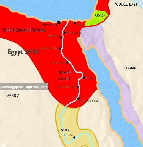 Ancient Egypt Map 30 BCE - Egypt Tours Portal