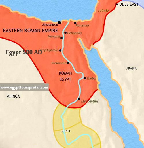 Ancient Egypt Map 500 AD - Egypt Tours Portal