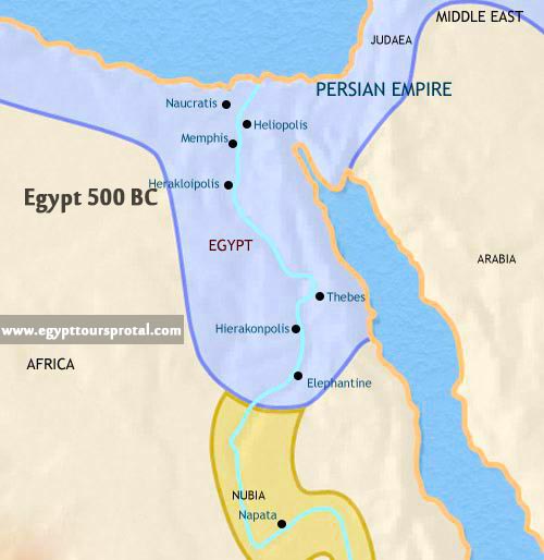 Ancient Egypt Map 500 BCE - Egypt Tours Portal