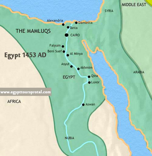 Ancient Egypt Map1453 AD - Egypt Tours Portal