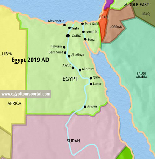 Egypt Map 2019 AD - Egypt Tours Portal