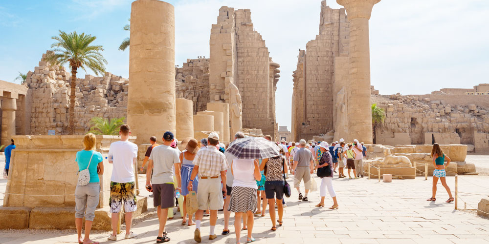 Group at Karnak Temple - Egypt Tours Portal