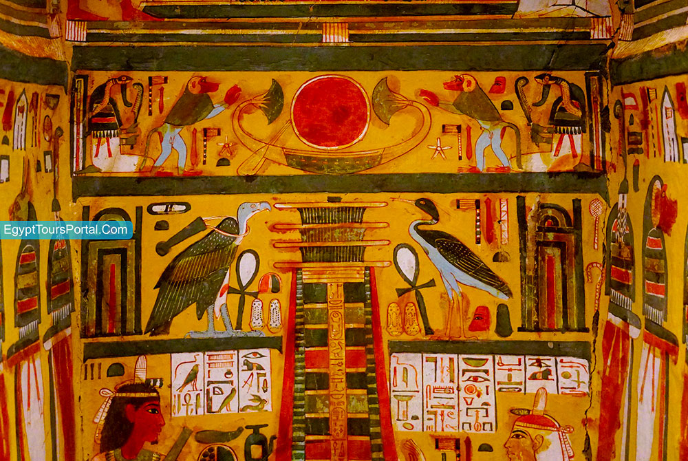 Ancient Egyptian Symbols at Sarcophagus - Egypt Tours Portal