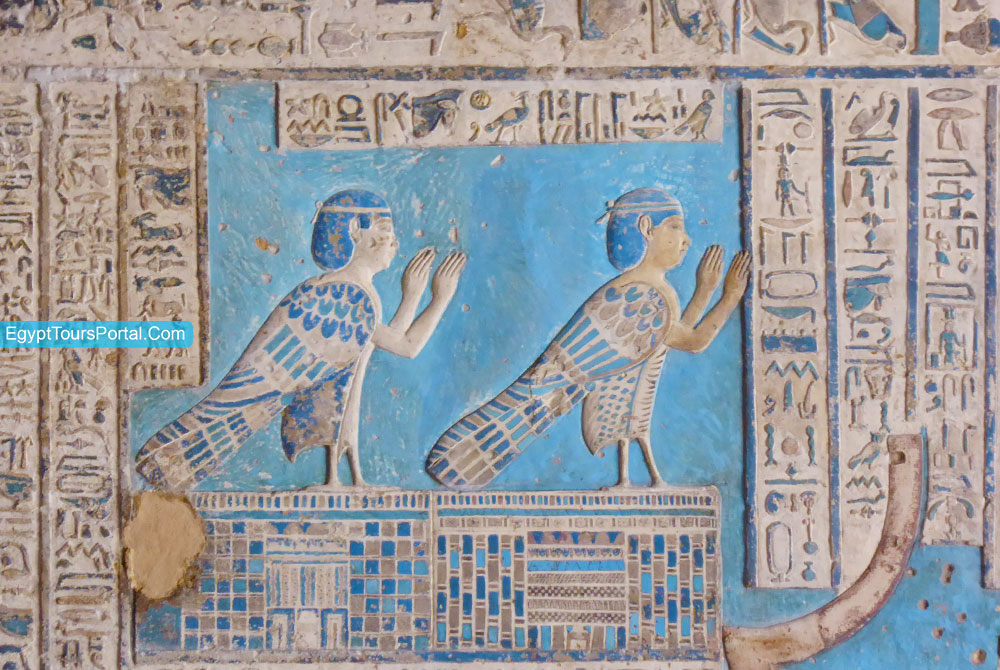 Human Headed Ba Birds at Dendera - Egypt Tours Portal