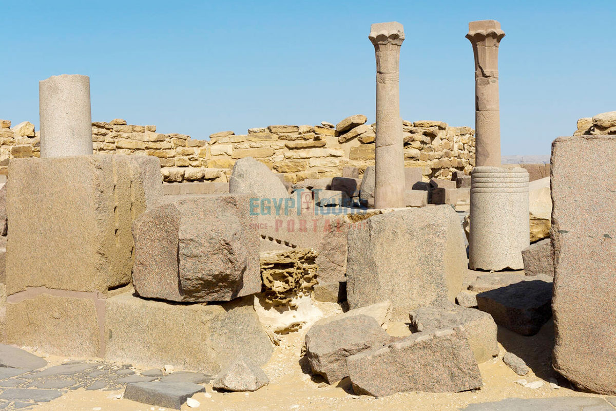 Forecourt of Sahure Temple at Abusir - Egypt Tours Portal