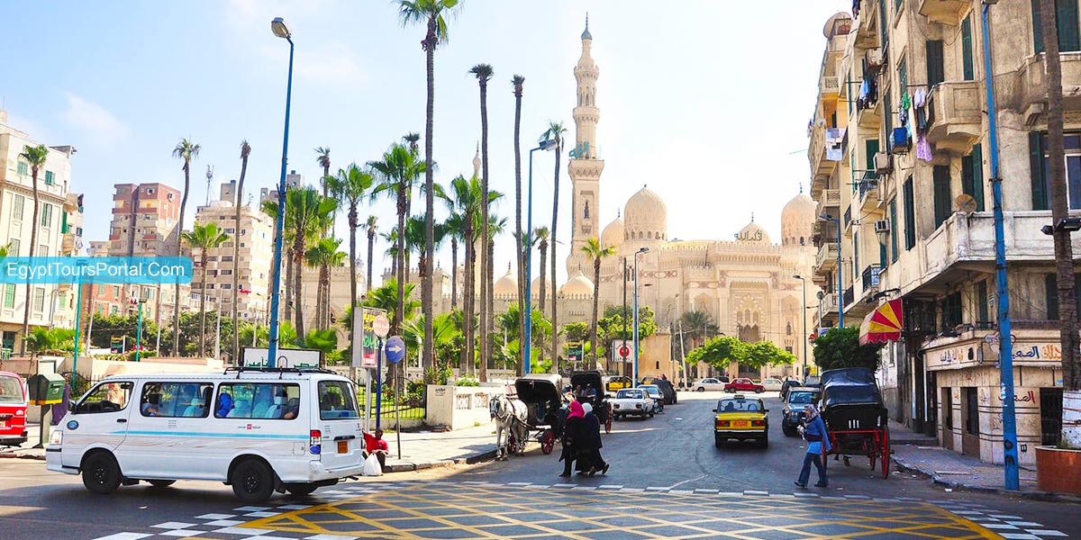 Location of Morsi Abu El Abbas Mosque - Egypt Tours Portal