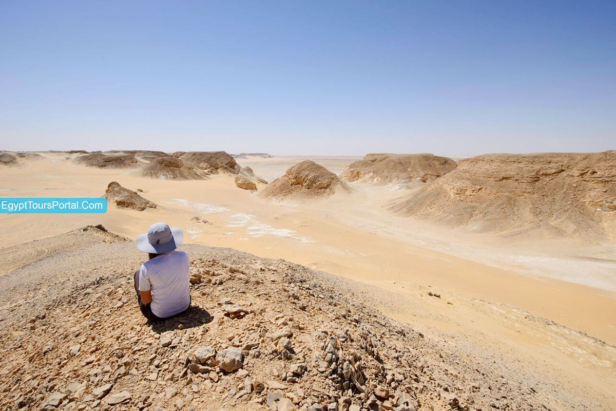 Solo Woman Traveler at the White Desert - Egypt Tours Portal