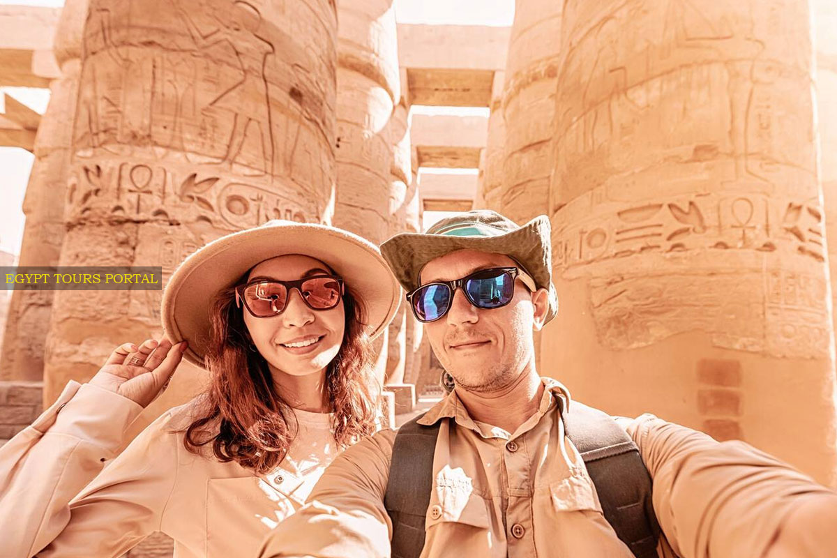 Couples at the Temple of Karnak - Egypt Tours Portal