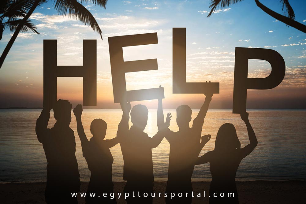 Help Sign at Red Sea - How to Enjoy Egypt as a Solo Traveler - Egypt Tours Portal