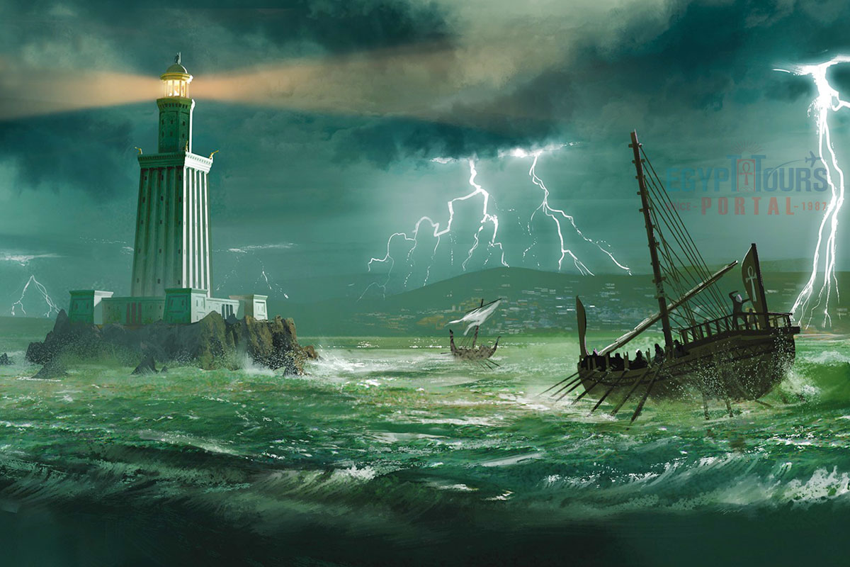 The construction of the Lighthouse of Alexandria - Egypt Tours Portal