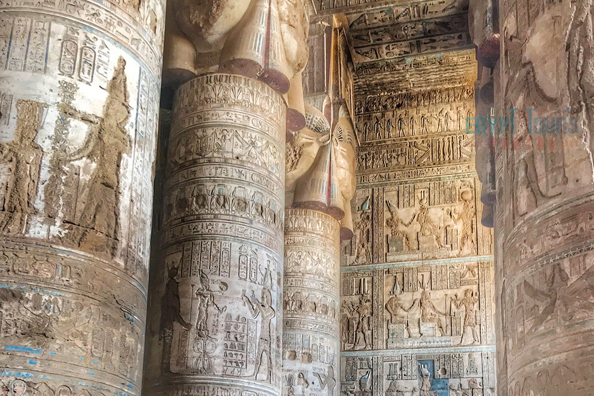 Interior of Dendera Temple - Egypt Tours Portal