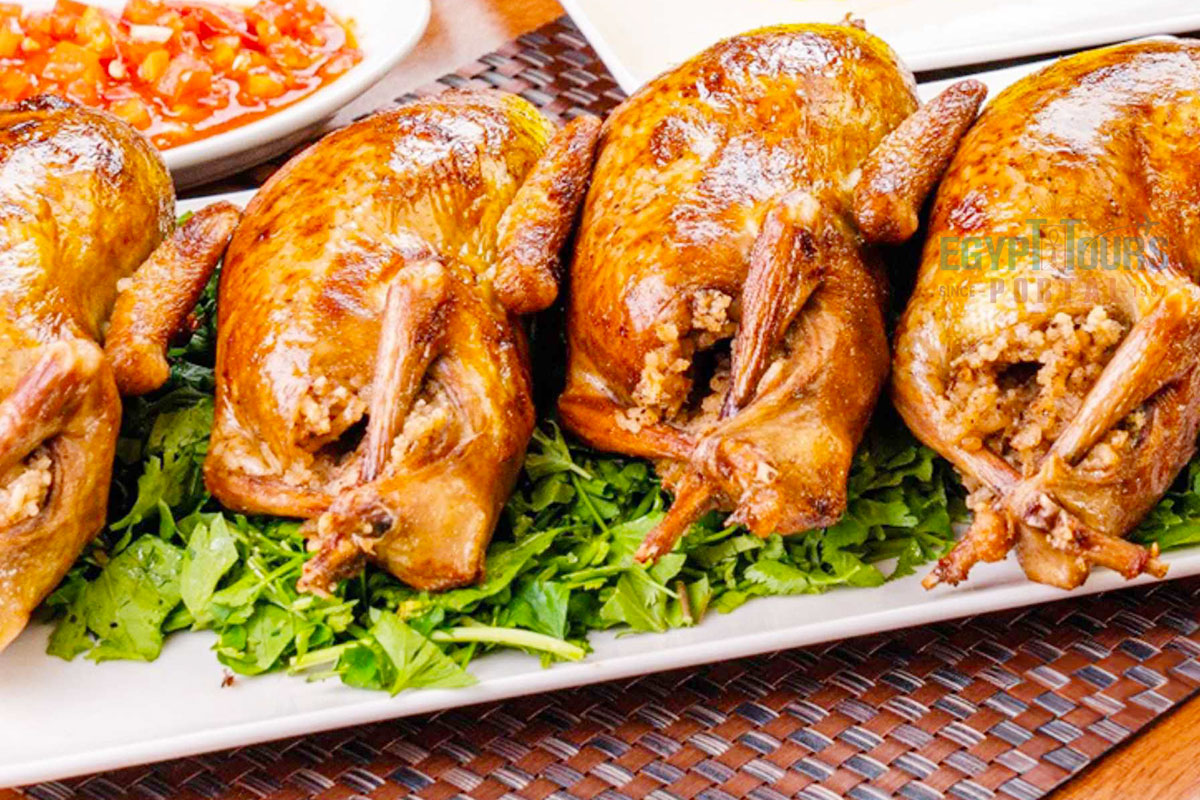 Roasted Stuffed Pigeons - Egypt Tours Portal