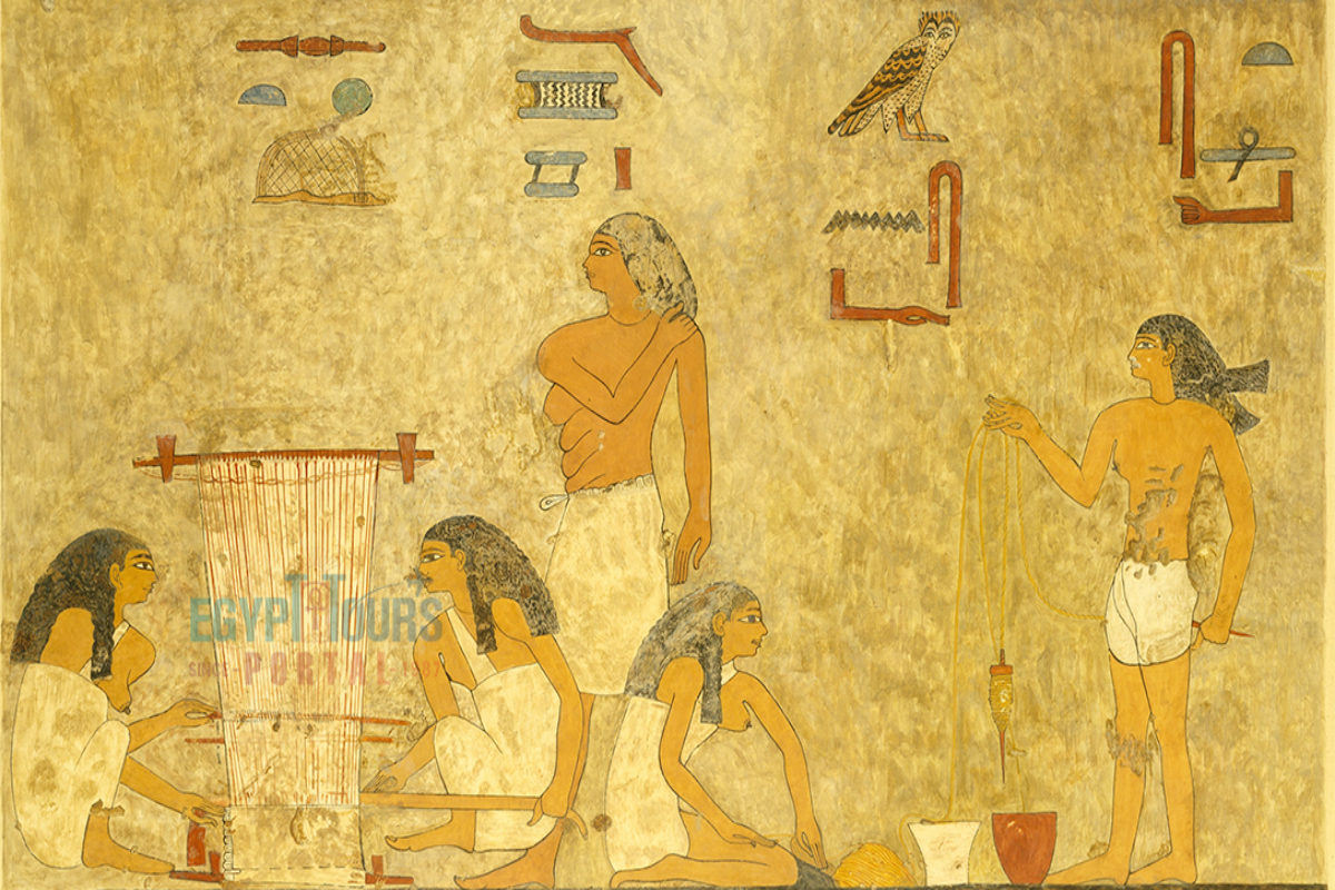 Ancient Egyptian Weavers - Egypt Tours Portal